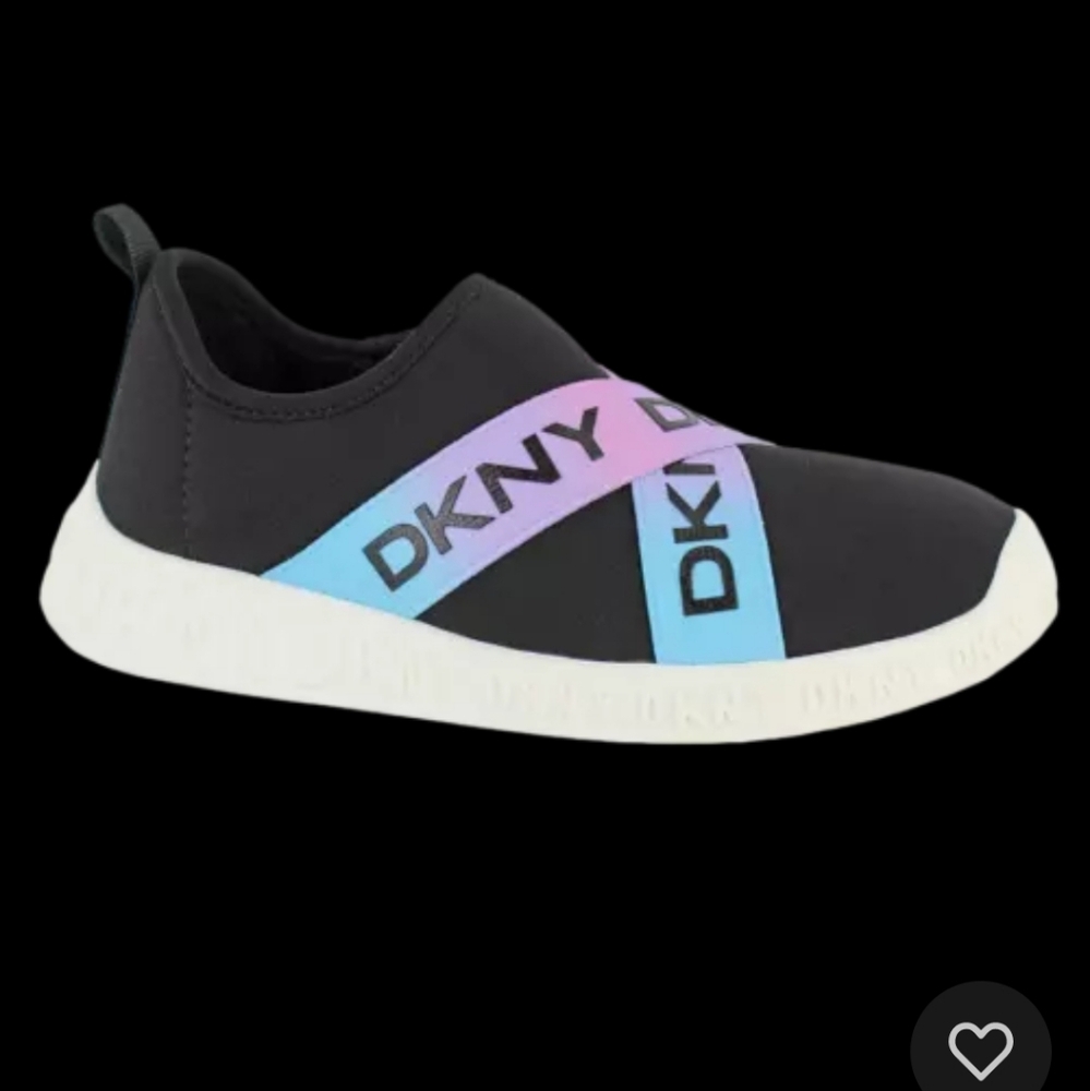 NEW DKNY Allie Stretch Black Multi Colorful SlipOn Shoes DKN633CC Womens Sz 8